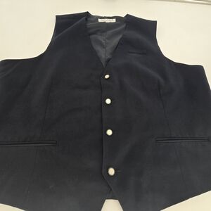 ALL·BILT Black Dress Vest Men’s 50 Tall Button Front Formal